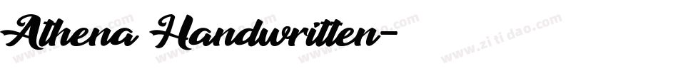 Athena Handwritten字体转换